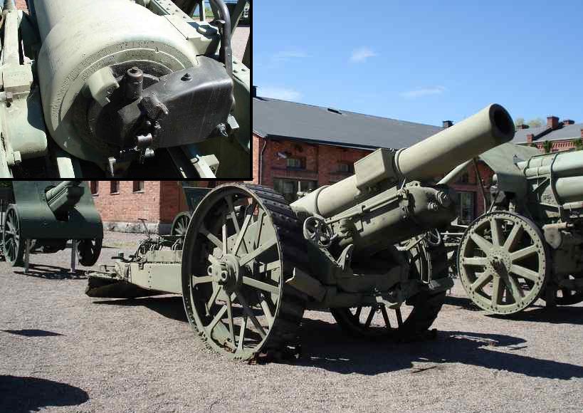 Британская 8-дюймовая (203-мм) гаубица (BL 8-inch howitzer Mk VII) из музея в Финляндии
