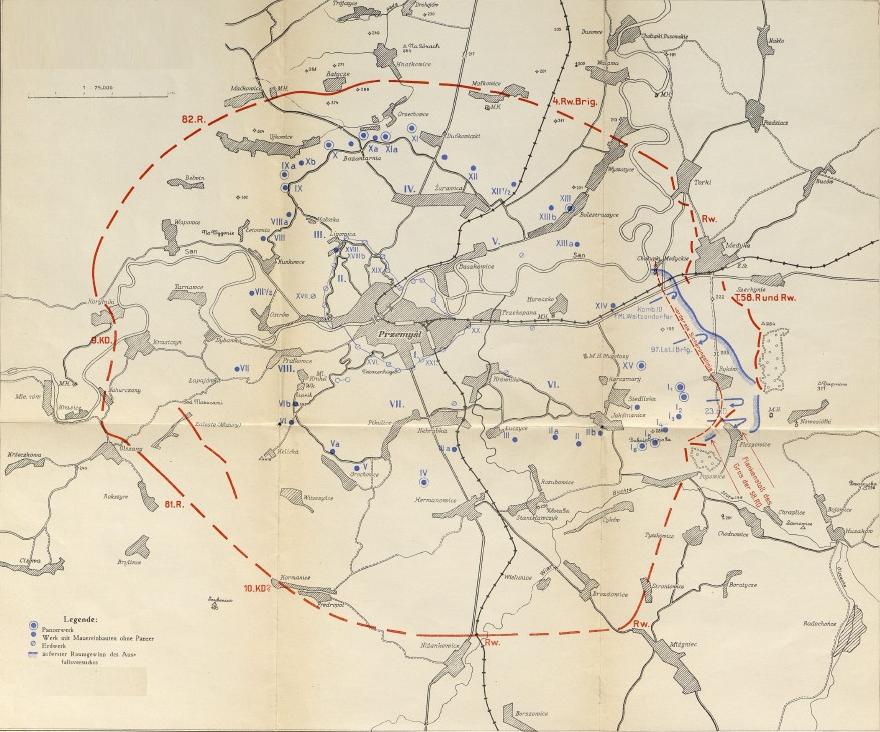 Вторая осада крепости Перемышль. Ситуация 19 марта 1915 года.